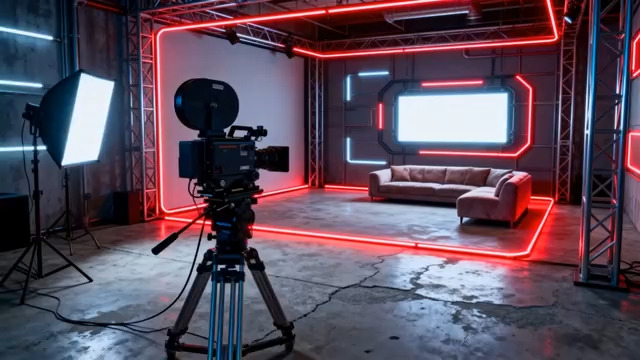  赛博朋克风格拍摄棚1548#横屏 	 