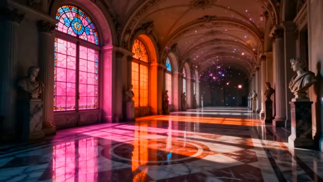  欧式宫殿光影走廊1402#横屏 	 