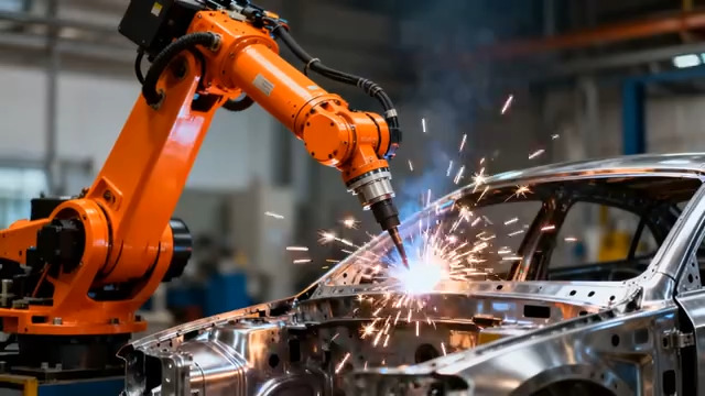  汽车工厂机械臂焊接30011421#横屏 	 -