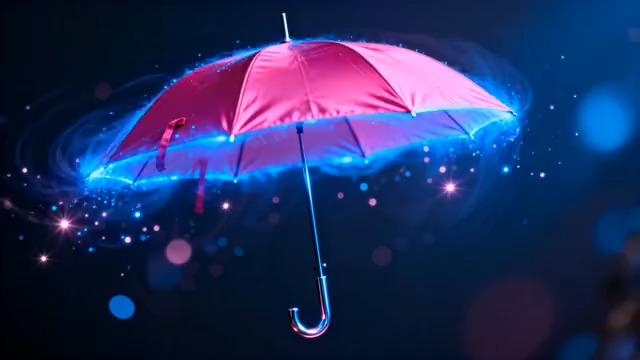  霓虹粉伞魔特效1372#横屏 	 