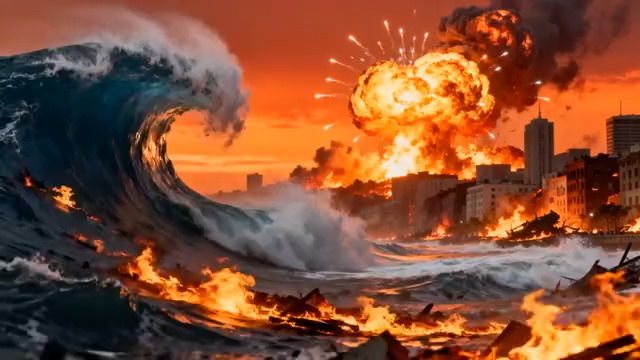  末日城市灾难场景1339#横屏 	 