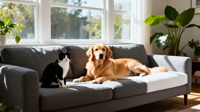  猫狗同框温馨日常1299#横屏 	 