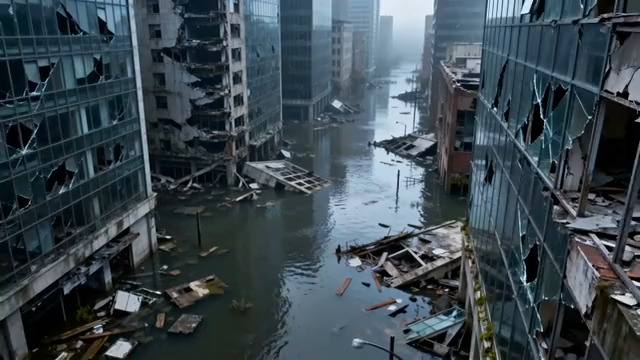  末日城市废墟景象1338#横屏 	 