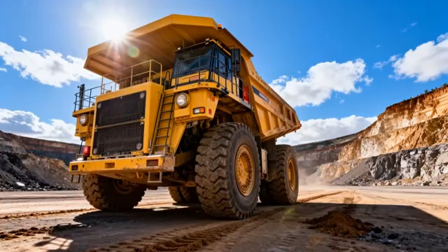  矿场大型卡车作业1153#横屏 	 