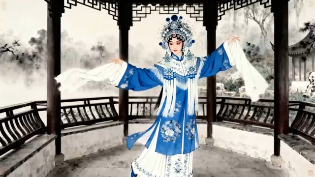  京剧青衣水袖舞蹈1060#横屏 	 