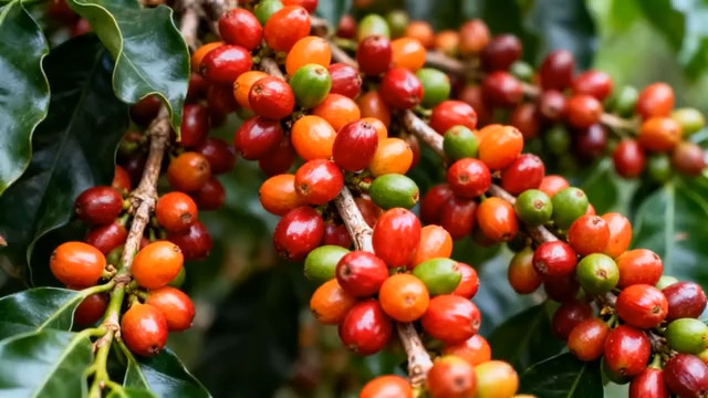  咖啡果挂满枝头1089#横屏 	 