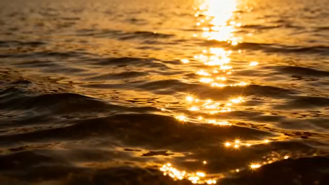  金色海面波光粼粼1005#横屏 	 