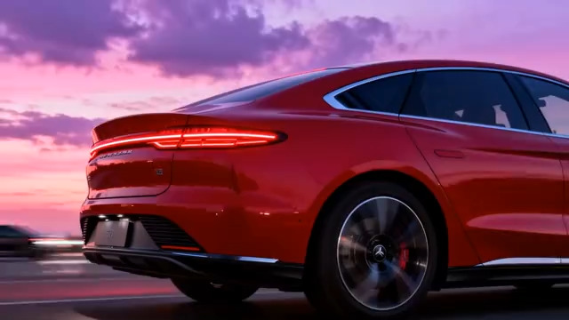  红色轿车黄昏公路行驶817#横屏 	 