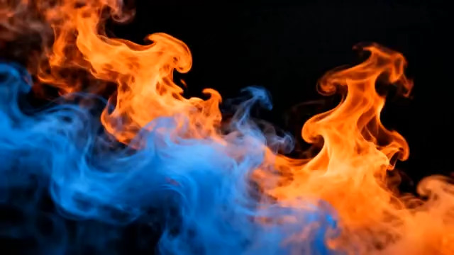  红蓝火焰动态特效798#横屏 	 -