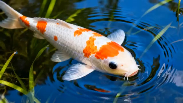  红白锦鲤水中游790#横屏 	 -