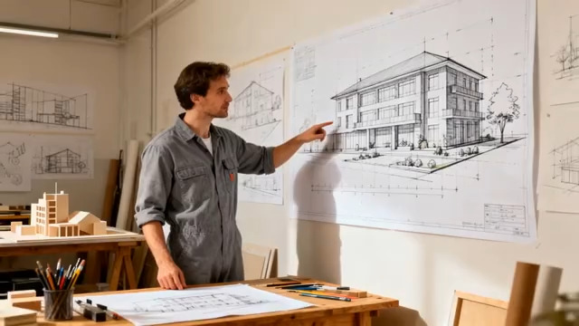  建筑师讲解建筑设计图938#横屏 	 