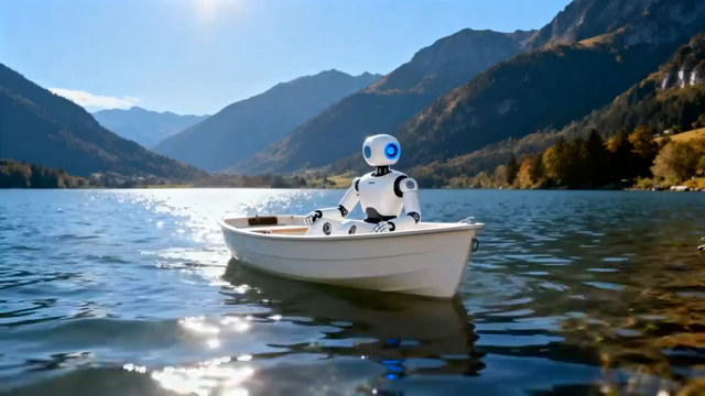  机器人湖面泛舟912#横屏 	 