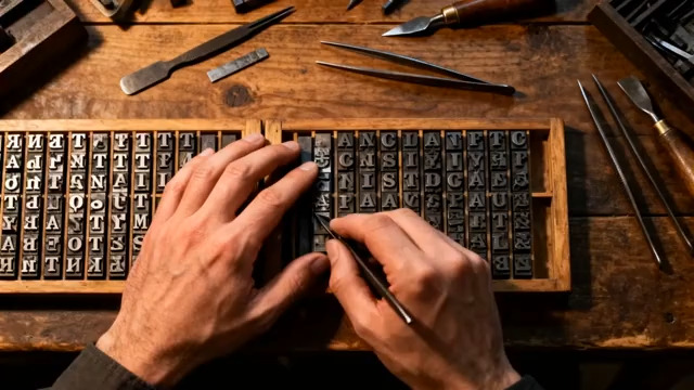  活字印刷工艺展示897#横屏 	 