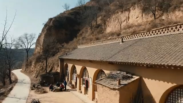  黄土高原窑洞生活场景891#横屏 	 