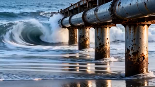  海浪冲击管道栈桥631#横屏 	 -