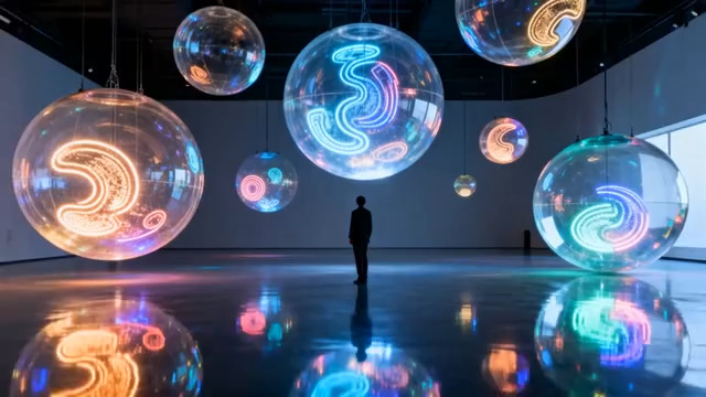  光影艺术装置 科技感空间579#横屏 	 