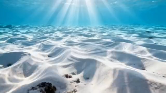  海底阳光沙滩波纹617#横屏 	 