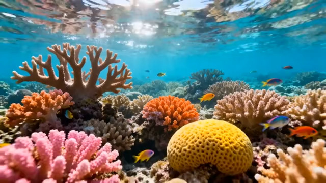  海底珊瑚礁景观611#横屏 	 