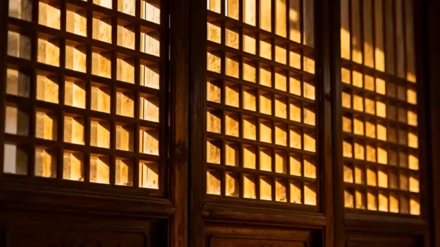  古窗格光影流动521#横屏 	 -