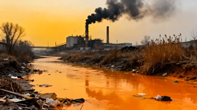  工厂污染河流环境492#横屏 	 -