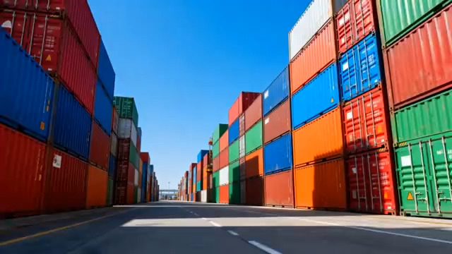  港口集装箱堆场延时451#横屏 	 