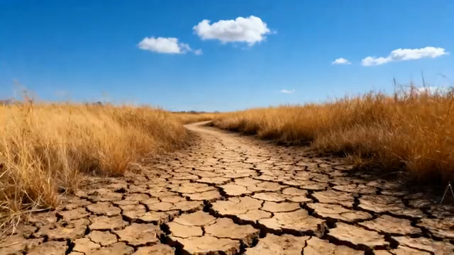  干旱土地与蓝天442#横屏 	 