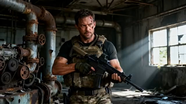  废弃工厂持枪特警390#横屏 	 