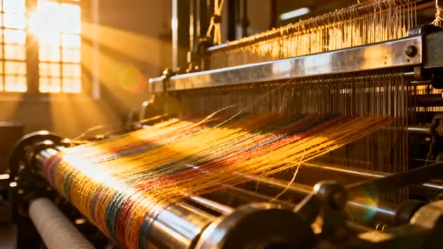  纺织机运转特写379#横屏 	 