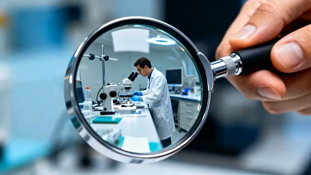  放大镜下的实验室研究380#横屏 	 