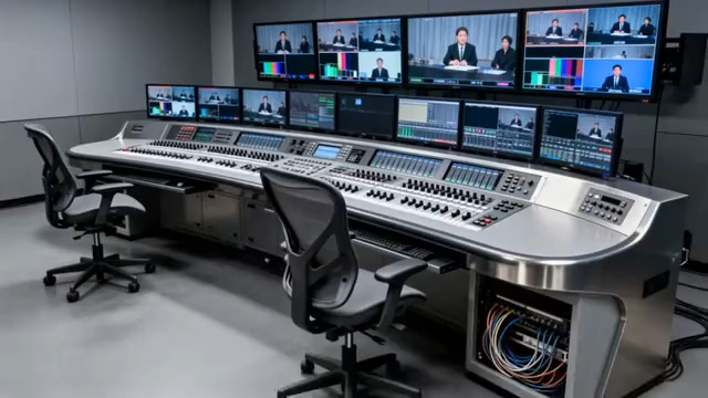  电视台导播间工作场景313#横屏 	 