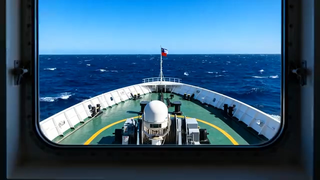  船头航行视角 碧海蓝天263#横屏 	 