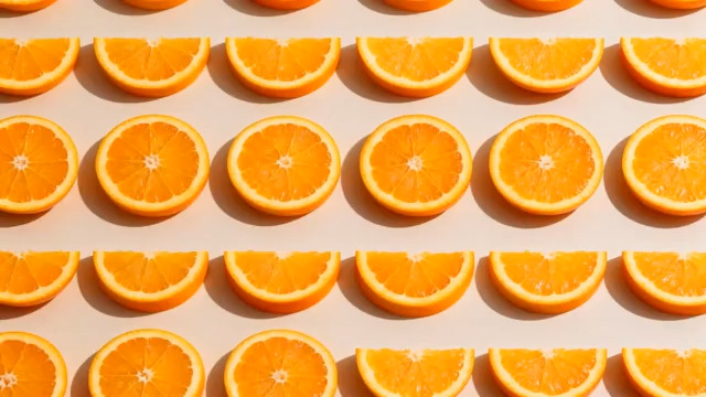  橙色切片排列背景237#横屏 	 