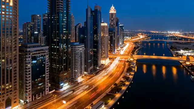  城市夜景航拍601221#横屏 	 