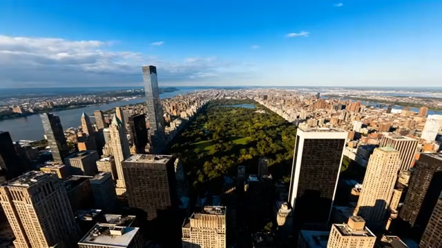  城市中央公园航拍231#横屏 	 