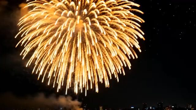  城市夜空烟花秀226#横屏 	 