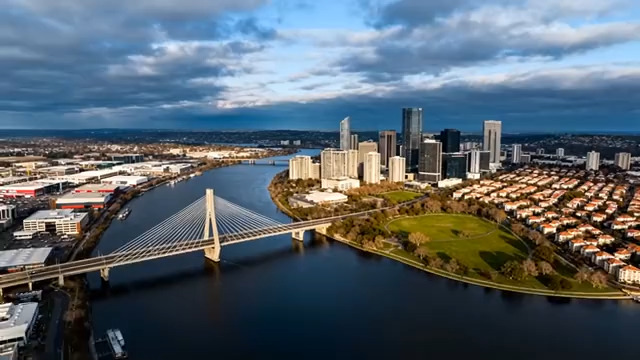  城市天际线航拍风光211#横屏 	 