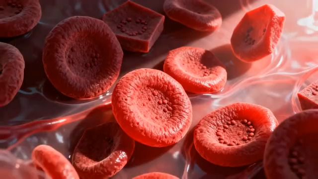  3D动画红细胞流动1#横屏 	 