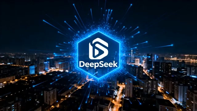  DeepSeek科技logo展示动画17#横屏 	 