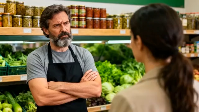  超市员工交谈场景138#横屏 	 