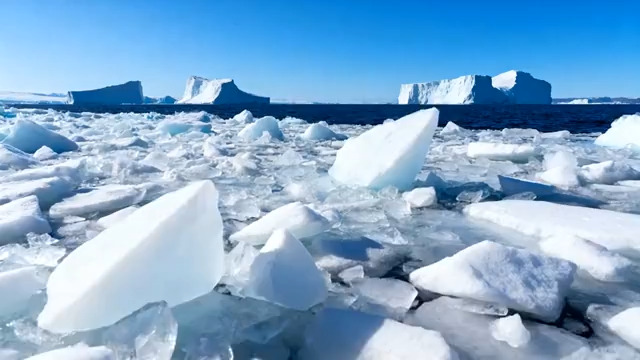 北极冰川海面景观63#横屏 	 