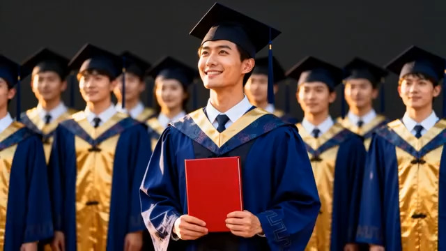  毕业季学士服合影72#横屏 	 -