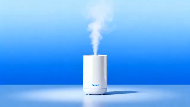  白色加湿器喷雾展示52#横屏 	 