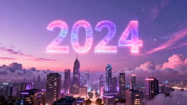  2024城市新年夜景9#横屏 	 