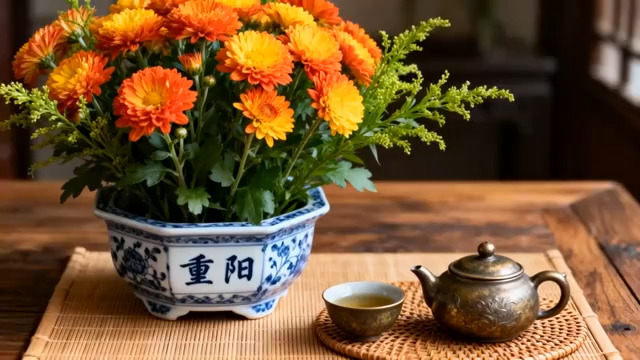  重阳菊花茶席3223#横屏 	 