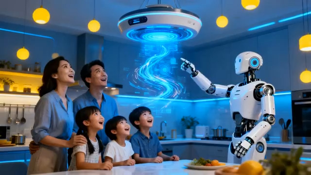  智能机器人与欢乐家庭互动3183#横屏 	 -