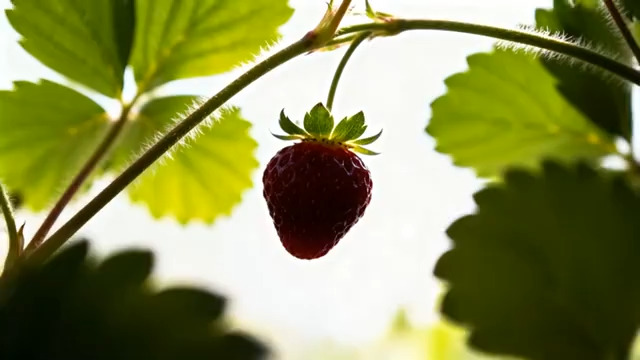  阳光下的新鲜草莓2855#横屏 	 