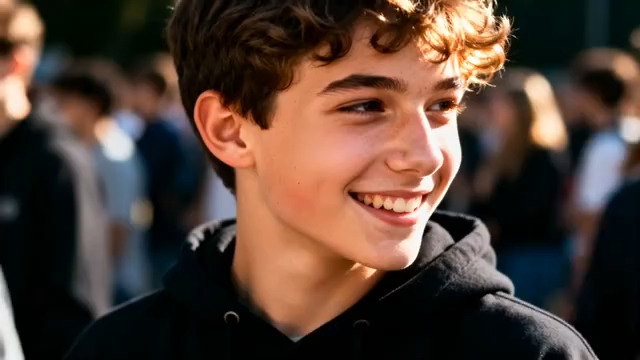  阳光少年微笑特写2785#横屏 	 