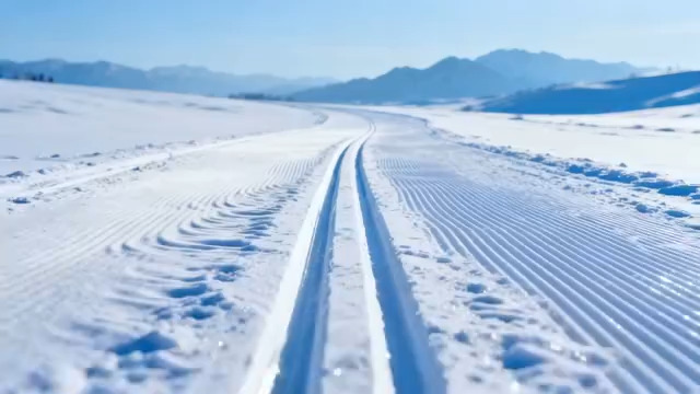  雪原滑雪道风光2718#横屏 	 