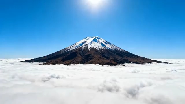  雪山云海延时摄影2694#横屏 	 