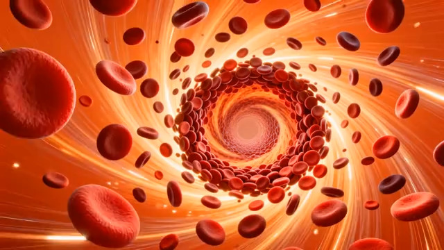  血液细胞流动动画2735#横屏 	 